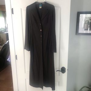To the Max Eggplant Gray long dress jacket Size Small